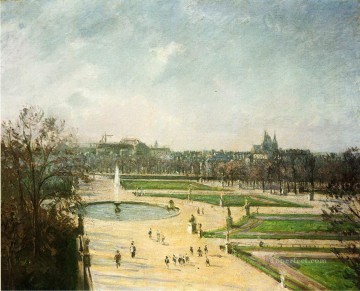 pissarro - the tuileries gardens afternoon sun 1900 Camille Pissarro
